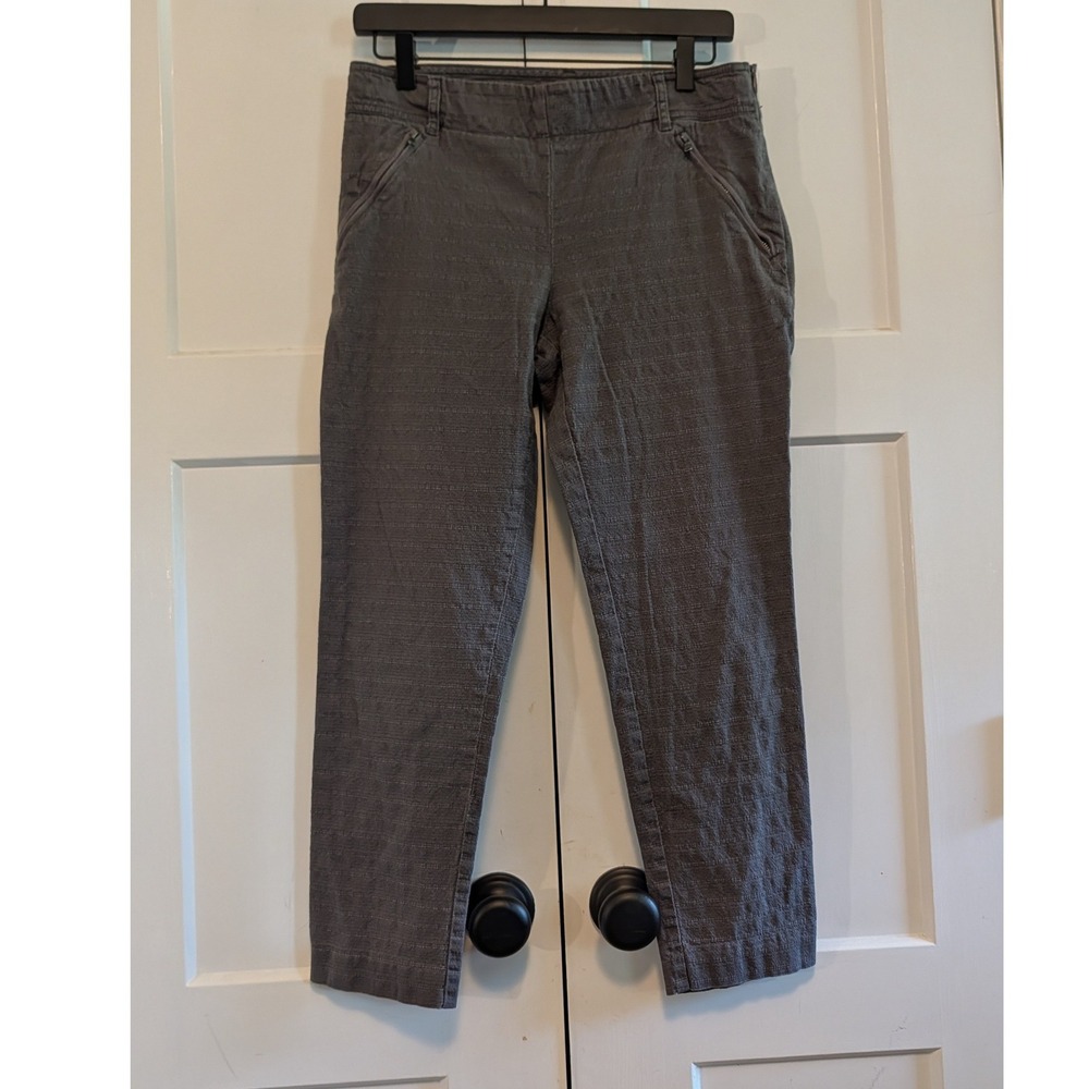 Anthropologie Cartonnier Charlie Trouser Gray Size 6 Side Zip Cropped Pants Gorp